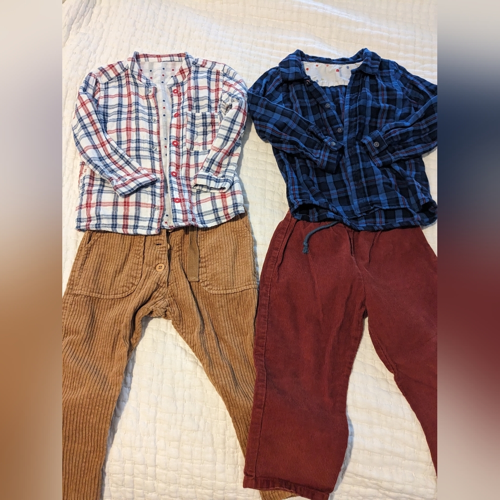 Oso and Me button-downs, Oso and Me cords and Emile et Ida cords (all size 3T)